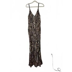Gold & Black Sequin Mermaid Gown size XL
